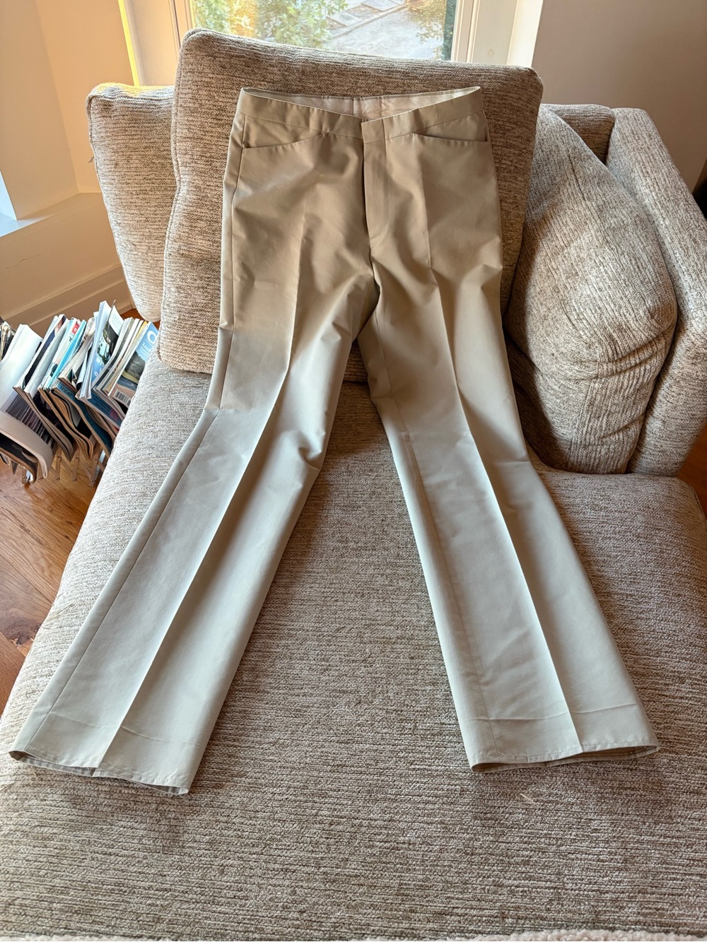 Gucci Men's Beige Dress Pants - Classic Straight Fit